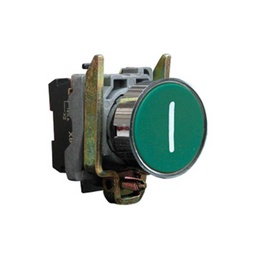 [TP-XB4-G] TP-XB4-G — BOTON PULSADOR METALICO VERDE NA 22mm CON SIMBOLO DE ENCENDIDO *NO SON A PRUEBA DE EXPLOSION*