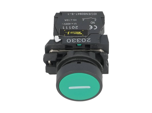 [TP-XB5-G] TP-XB5-G — BOTON PULSADOR PLASTICO VERDE NA 22mm*NO SON A PRUEBA DE EXPLOSION*