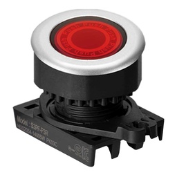 [S3PF-P3R] S3PF-P3R — BOTON PULSADOR RASANTE LED ROJO 30MM