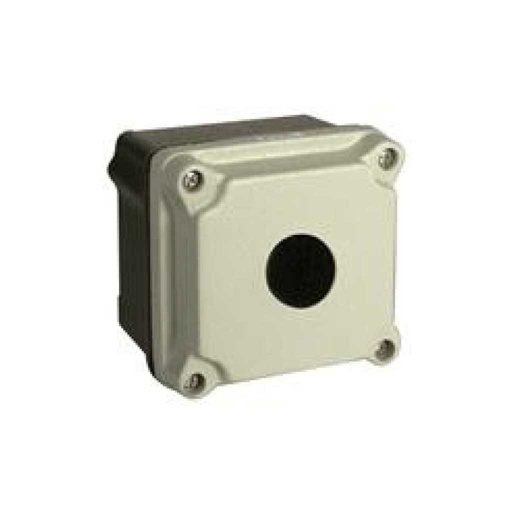 [2009A13] 2009A13 — BOTONERA 1 OPERADOR ALUMINIO 90X93X72mmBEIGE/NEGRO