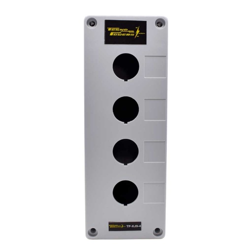 [TP-XJ9-4] TP-XJ9-4 — CAJA PLASTICA P/PULSADOR 4BARRENOS 22MM