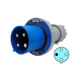 [S44S25] S44S25 — CLAVIJA CONECTOR GLANDULA 125A 220-250V 3P+T IP67