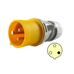 [S31S10] S31S10 — CLAVIJA CONECTOR GLANDULA 16A, 100-130V2P+T PROTECCION IP44