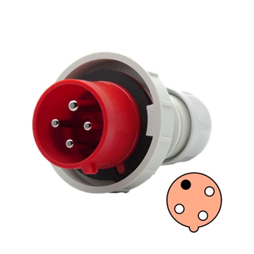 [S42S45] S42S45 — CLAVIJA CONECTOR GLANDULA 16A, 440-460V3P+T IP67