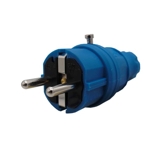 [404001-06] 404001-06 — CLAVIJA TIPO EUROPEO AZUL 2 POLOS+ T, 220-240V, 50-60HZ