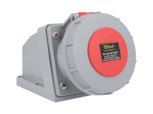 [TP-CIS-3PT32ST] TP-CIS-3PT32ST — CONECTOR IND HEMBRA PARA SOBREPONER 3P+T32A, 415VCA,  (MACHO #TP-CIP-3PT32LT) 