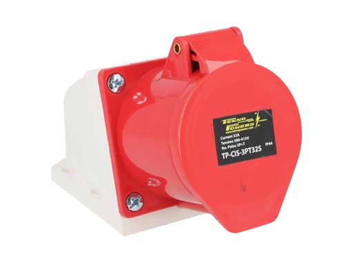 [TP-CIS-3PT32S] TP-CIS-3PT32S — CONECTOR IND HEMBRA PARA SOBREPONER 3P+T 32A, 415VCA,  (PARA MACHO #TP-CIP-3PT32) 