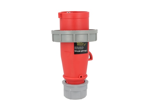 [TP-CIP-3PT16LT] TP-CIP-3PT16LT — CONECTOR INDEPENDIENTE MACHO PARA EXT. CON CANDADO3P+T 16A, 415VCA (PARA HEMBRAS #TP-CIS-3PT16HET/ TP-CIS-3PT16ST) 