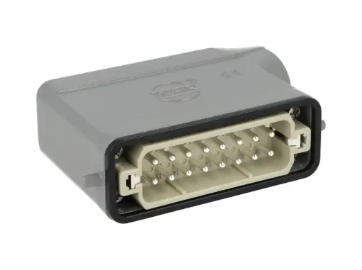 [MIC10-16P-SIDE] MIC10-16P-SIDE — CONECTOR INDEPENDIENTE MACHO 10A 400V 16PIN 90° (HEMBRAS FIC10--16P-B/B-C)  ( PG16) 