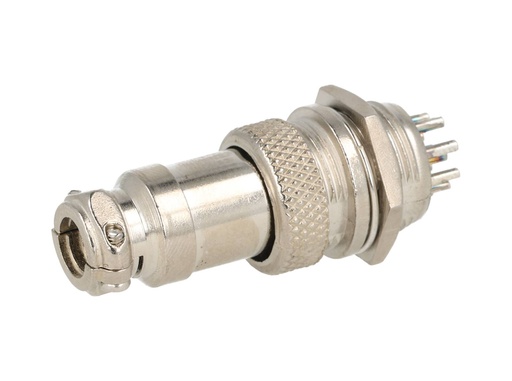 [TP-GX16-9P] TP-GX16-9P — CONECTORES (PAR GX16 9 PIN MACHO/HEMBRAPARA PANEL Y EXTENCION 4A/125VCA 16mm