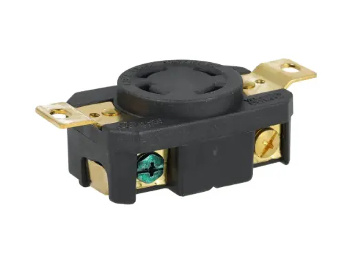 [WJ-6430B] WJ-6430B — CONTACTO INDUSTRIAL CON SEGURO 30A/125VCA-250VCA, 3 POLOS (3 PHASES) ,  + TIERRA, MONTAJE A PANEL