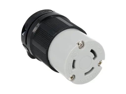 [WJ-9331B] WJ-9331B — CONTACTO INDUSTRIAL CON SEGURO 30A/250VCA2 POLOS ( 1 FASE) + TIERRA, TOMA AEREA