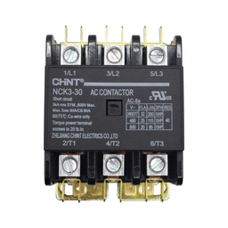 [NCK3-30A/3-24V] NCK3-30A/3-24V — CONTACTOR PARA AIRE ACONDICIONADO 3X30A/24VCA DE BOBINA