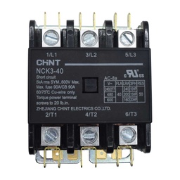 [NCK3-40A/3-24V] NCK3-40A/3-24V — CONTACTOR PARA AIRE ACONDICIONADO 3X40A/24VCA DE BOBINA