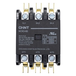 [NCK3-60A/3-110V] NCK3-60A/3-110V — CONTACTOR PARA AIRE ACONDICIONADO 3X60A/110VCA DE BOBINA