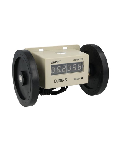 [DJ96-S110] DJ96-S110 — CUENTAMETROS CON RUEDAS DIGITAL, 110VCA 5 DIGITOS 350RPM MAX. DIAMETRO DE RUEDA 96.5mm