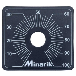 [110-0038-MP] 110-0038-MP — DIAL CH PLASTICO, 0-100 PARA CONTROLES DE VELOCIDAD MINARIK (4.4X3.9CMS) 