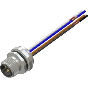 [CPM12-FPBR5-P2] CPM12-FPBR5-P2 — CONECTOR M12 MACHO PARA PANEL RECTO 5 POL