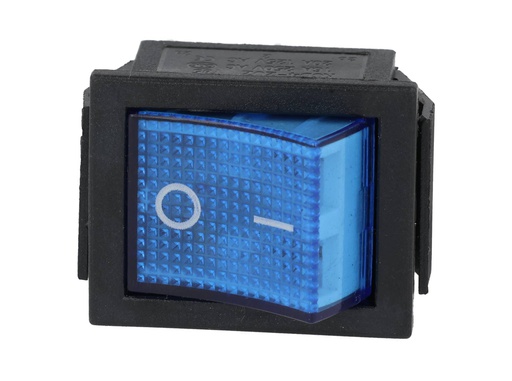 [TP-321-BL] TP-321-BL — INTERRUPTOR ILUMINADO AZUL 2P1T 16/20A, 110/220VCA, 30X22mm 4 TERMINALES