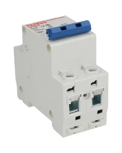 [2C40] 2C40 — INTERRUPTOR MINIATURA 2P 40AMP 440VCA PARA RIEL CURVA C