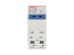 [2C4] 2C4 — INTERRUPTOR MINIATURA 2P 4AMP 440VCA PARA RIEL CURVA C