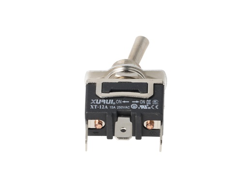 [XT-12A] XT-12A — INTERRUPTORES DE PALANCA 3 TERMINALES Posiciones: ON-ON Capacidad: 20/15A 125/277VAC 