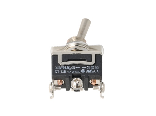 [XT-12B] XT-12B — INTERRUPTORES DE PALANCA 3 TORNILLOS Posiciones: ON-ON Capacidad: 20/15A 125/277VAC