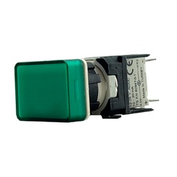 [D090DXY] D090DXY — LAMPARA PILOTO 16mm CON LED, 24VCA/CD RECTANGULAR VERDE