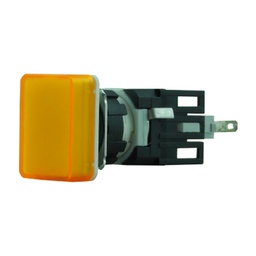 [D080DXS] D080DXS — LAMPARA PILOTO 16mm CON LED, 24VCA/CD RECTANGULAR AMARILLO