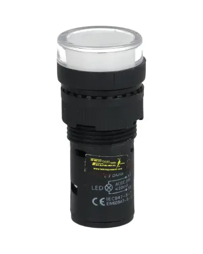 [TP-LI16-W24] TP-LI16-W24 — LAMPARA PILOTO TIPO LED 24VDCON AC ø16mm, COLOR BLANCO *NO SON A PRUEBA DE EXPLOSION*