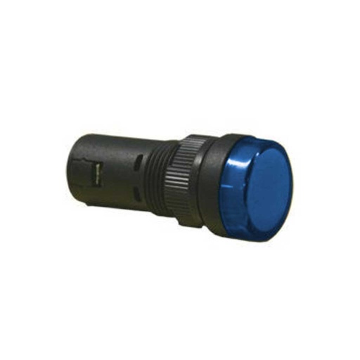 [NP16-22DSB] NP16-22DSB — LAMPARA PILOTO TIPO LED UL 220VAC, ø22mmCOLOR AZUL *NO SON A PRUEBA DE EXPLOSION*