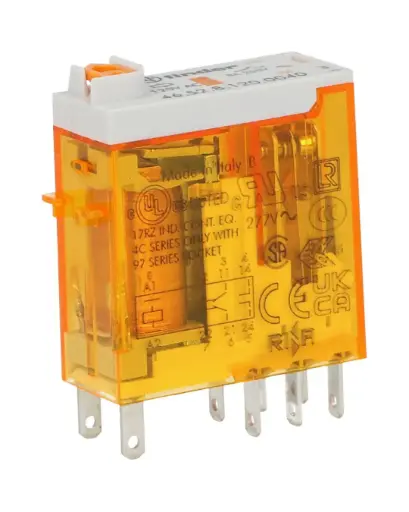 [465281200040] 465281200040 — MINI-RELE INDUSTRIAL 120VCA 2P2T 8-16AMP