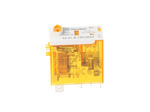 [466181200054] 466181200054 — MINI-RELE INDUSTRIAL CON LED 120VCA 1P2T 8-16AMP.