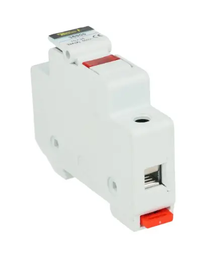 [RT18L-32A] RT18L-32A — PORTAFUSIBLE CON LED 32A /500V, PARA FUSIBLE 10 X 38mm RIEL DIN