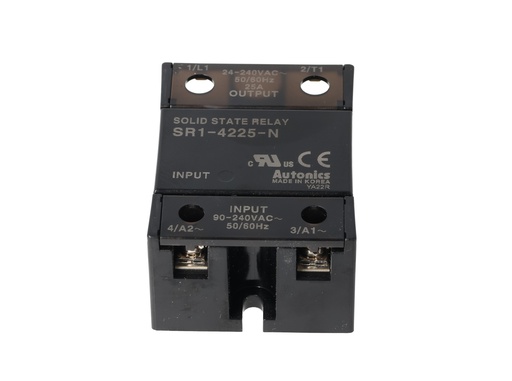 [SR1-4225-N] SR1-4225-N — RELEVADOR ESTADO SOLIDO 24-240VAC, ENTRADA 90-240VAC, 25A, CRUCE EN CERO, MONTAJE DISIPADOR O PLACA
