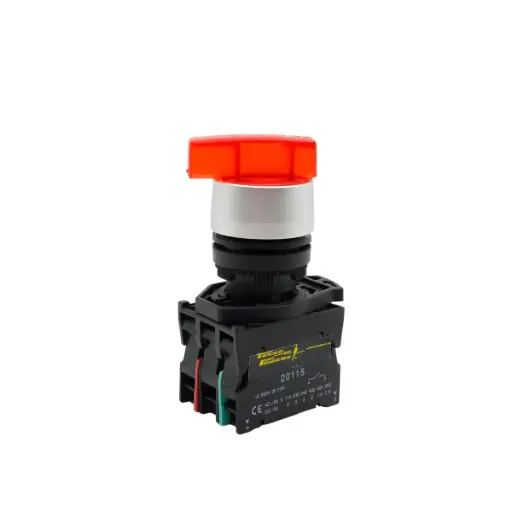 [BKJ2465] BKJ2465 — SELECTOR 2 POS.1NA/1NC 22mm LED ROJO CAPACIDAD DE CONTACTOS MANETA LARGA CA110-660/15A, CD110/6A *NO SON A PRUEBA DE EXPLOSION*
