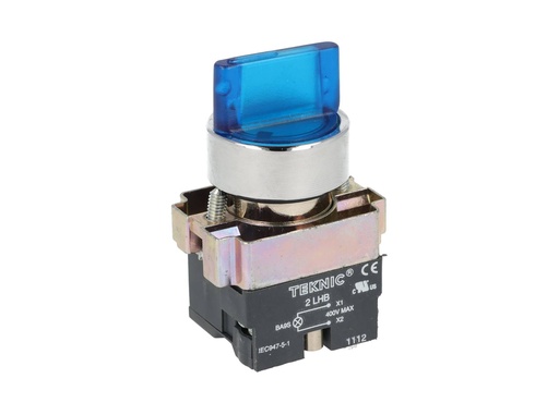 [2ASL6LB-4-400] 2ASL6LB-4-400 — SELECTOR ILUMINADO 3POS.CON RET.NO INCLUYE LED 6, 12, 24, 48, 110, 230VACON CD #MCB96*** (***=VO) 