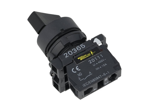 [TP-XB5-2] TP-XB5-2 — SELECTOR PLASTICO 2POS. 1NA 22mmCA110/15A, CA220/6A *NO SON A PRUEBA DE EXPLOSION*