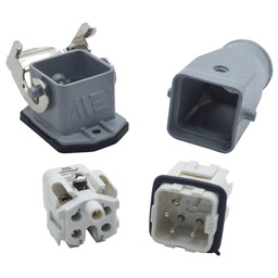 [CISET4PM] CISET4PM — SET CONECTOR INDEPENDIENTE MACHO HEMBRA 4 POLOS+TIERRA M20, RECTO, 10AMP. 240VCA