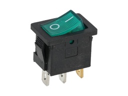 [TP-KCD-GL] TP-KCD-GL — SWITCH ILUMINADO VERDE 1P 1T, 6A/250VCA, 10A/125VCA, 12.5X18mm 4 TERMINALES CICLOS: 10, 000