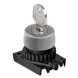 [S2KR-4BK] S2KR-4BK — SWITCH SELECTOR CON LLAVE, 22mm, 3 POSICIONES MANTENIDO, QUITAR LLAVE EN IZQ. O DER.