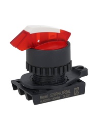 [S2SRN-L8R] S2SRN-L8R — SWITCH SELECTOR ROJO ILUMINADO MANIJA3 POSICIONES MANTENIDO