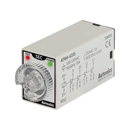 [ATM4-610S] ATM4-610S — TEMPORIZADOR MINIATURA 110VCA 50/60HZ, 10 SEG.