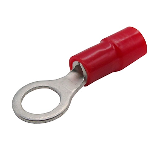 [V70RK004005] V70RK004005 — TERMINAL AISLADA TIPO OJILLO/ANILLO AWG20-16, INTERIOR 0.21 (5.3mm) , EXTERIOR 0.31 (8mm) ROJO