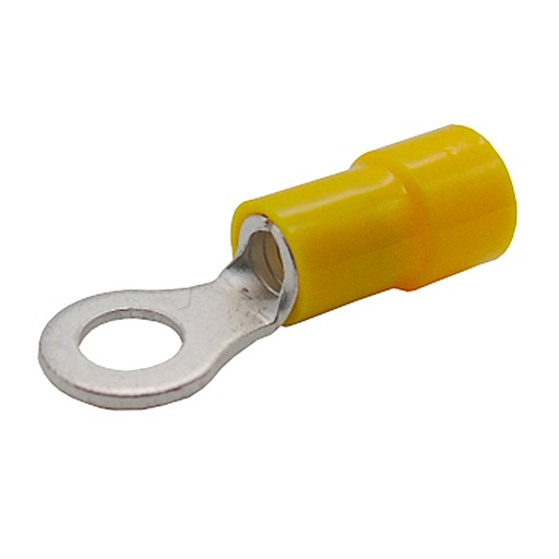 [V70RK004018] V70RK004018 — TERMINAL AISLADA TIPO OJILLO/ANILLO AWG14-10 INTERIOR 0.21 (5.3mm) , EXTERIOR 0.37 (9.5mm) AMARILLO
