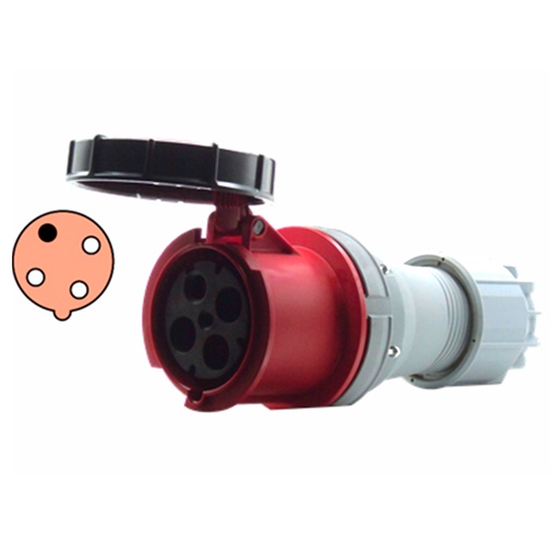 [K44S45] K44S45 — TOMA TIPO GLANDULA 125AMP 440-460V 3P+T, IP67