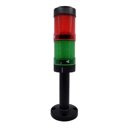 [501-L01RG110] 501-L01RG110 — TORRETA 50mm 110VCA LED FIJO ROJO, VERDECON BASE Y POSTE 11CMS, NO BUZZER JD502110