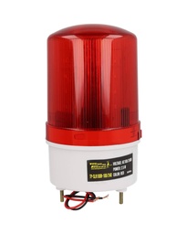 [TP-SLR100R100/240] TP-SLR100R100/240 — TORRETA ROTATIVA TIPO LED ROJO CON BUZZER 110/240VCA, IP65, CON SOPORTE PARA PARED