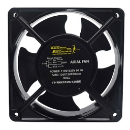 [TP-FAN10/20-120BE] TP-FAN10/20-120BE — VENTILADOR CON BALERO 110/220VCA 120X120X38mm, RPM2600-3000, CFM82-95, REJILLA 120P / 120M / 120FPI (NO INCLIDA) 