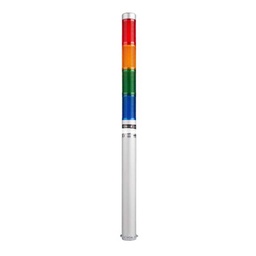 [PLDLF-401-RYGB] PLDLF-401-RYGB — TORRETA IND CON LED 25mm FLASH 12VCA/CD ROJO/AMARILLO/VERDE/AZUL POSTE 200mm